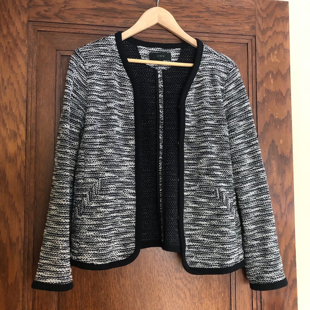 J. Crew Sweater Blazer with Hook Closures